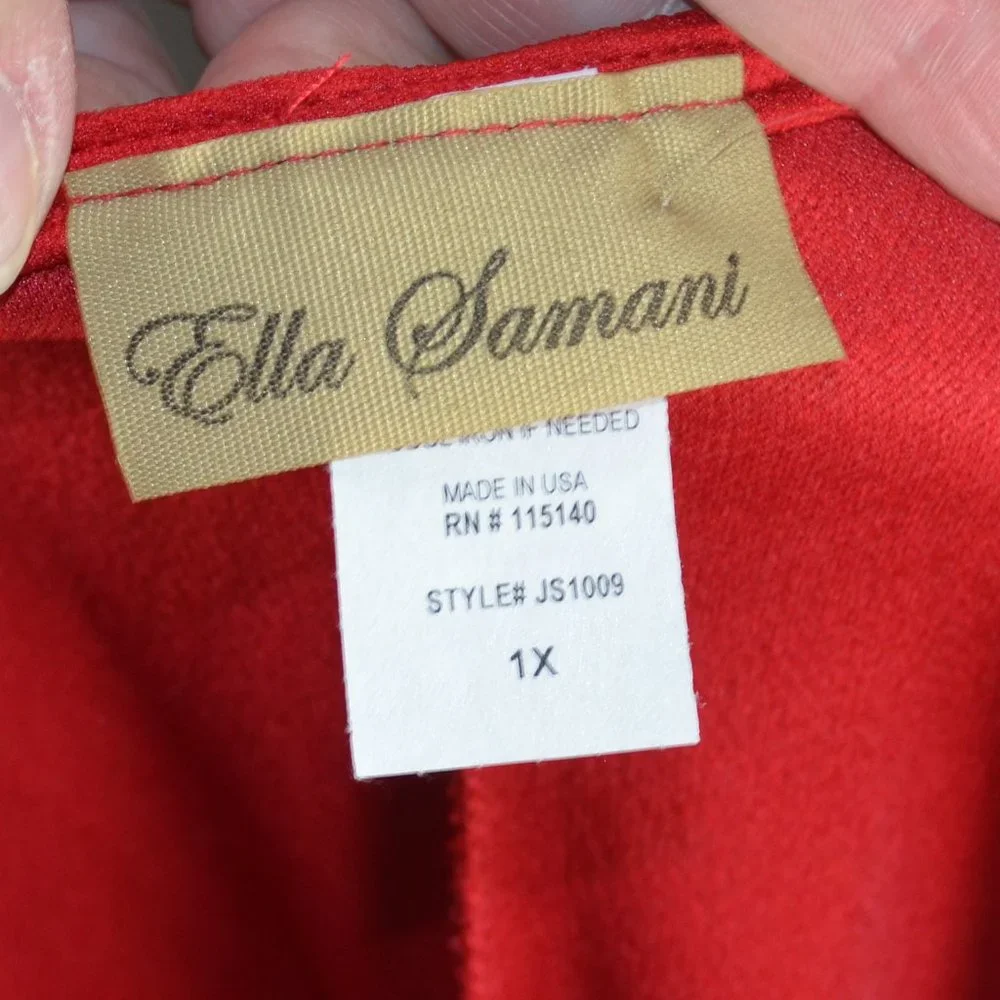 NWT Ella Samani Stretch Red Dress Designer PLUS SIZE 2X 3X - Picture 12 of 13